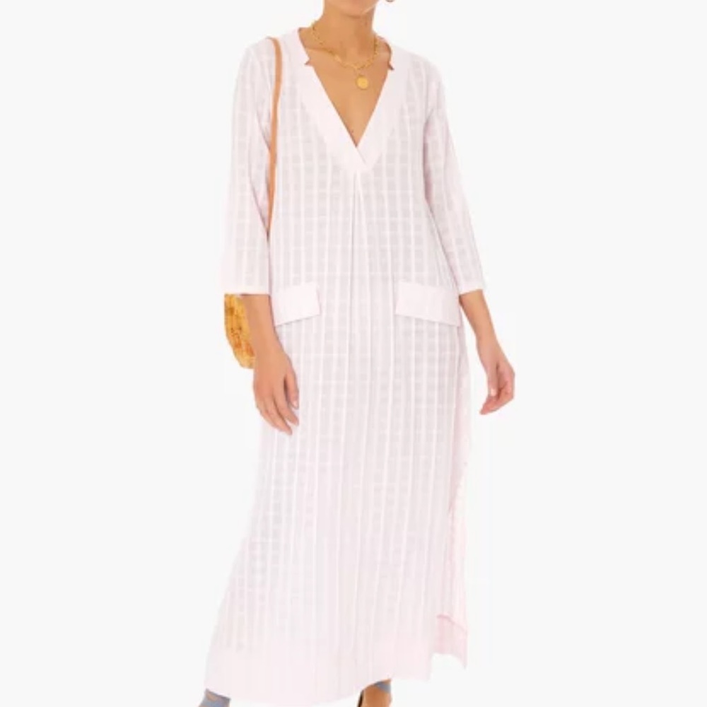 Tuckernuck Pomander Place Pink Carolina Caftan Size Xs NWOT
